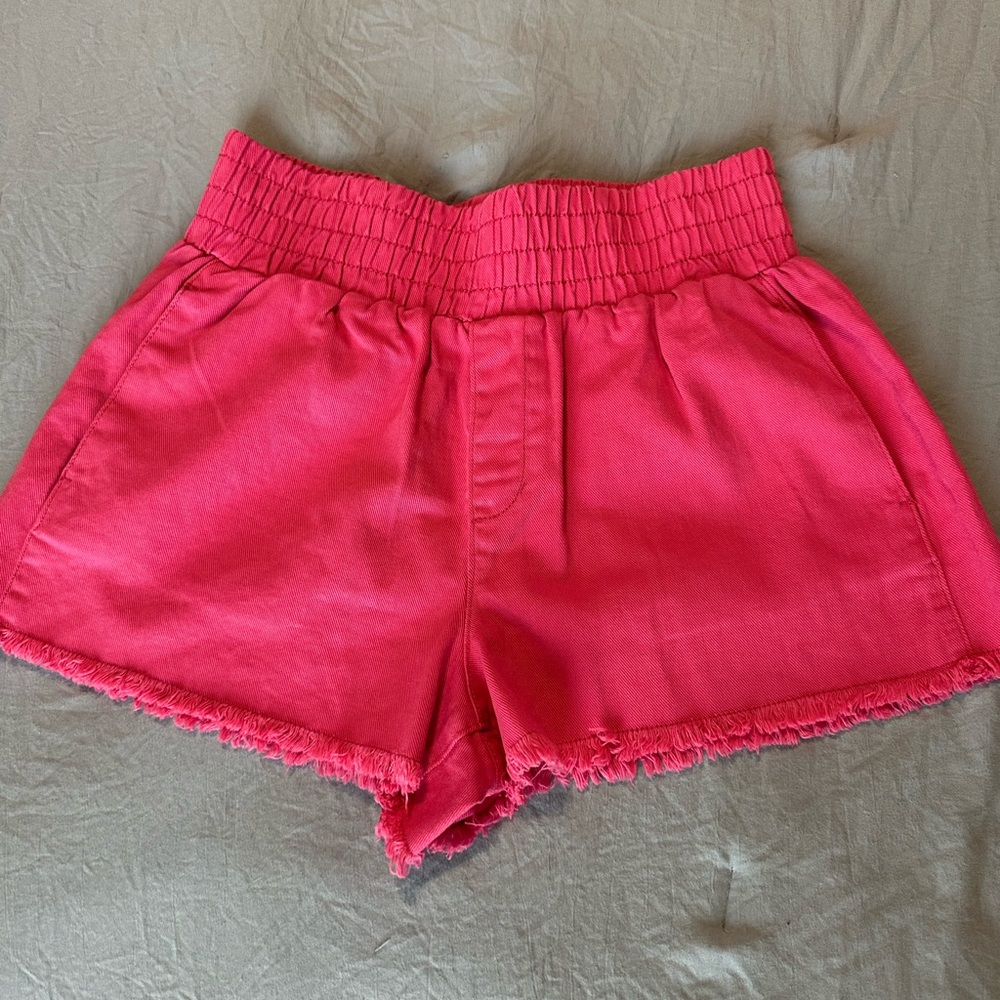 Women's Pink High-Waisted Shorts